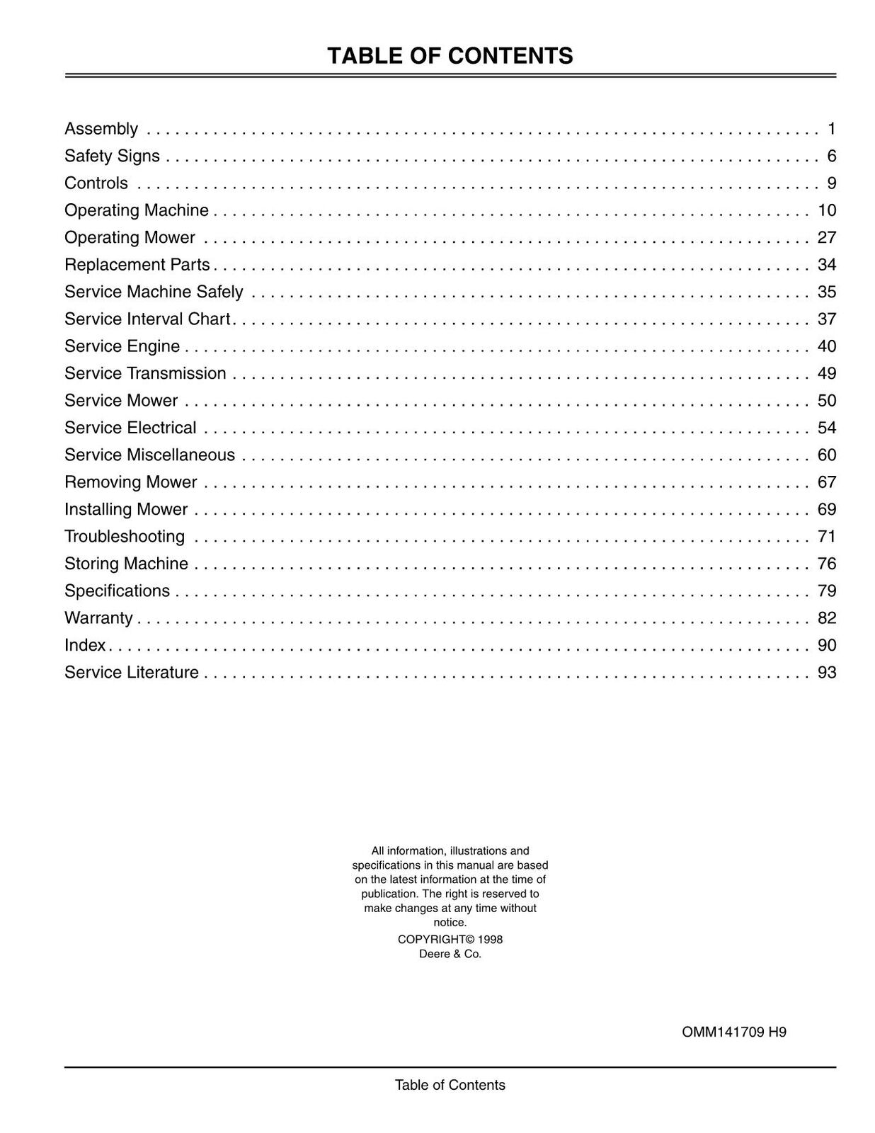 JOHN DEERE S2048 TRACTOR OPERATORS MANUAL