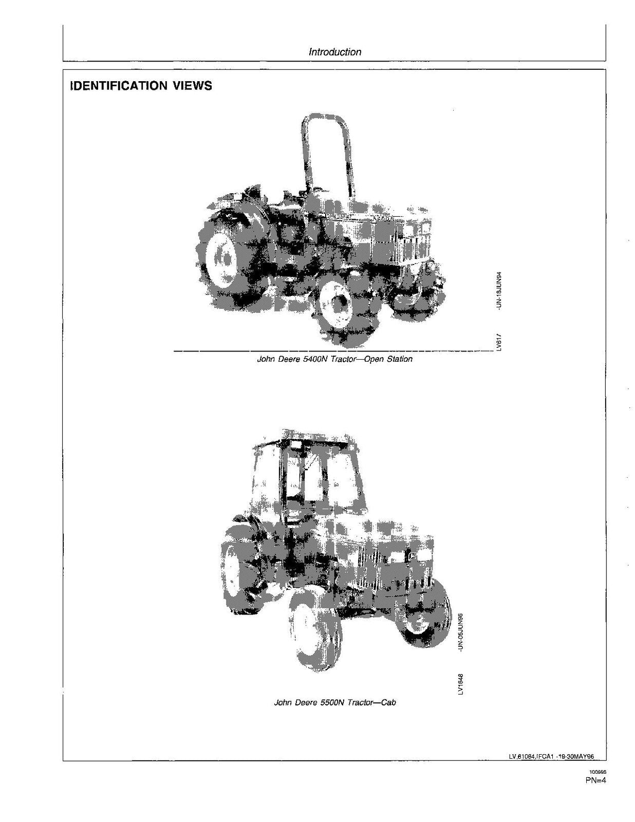 JOHN DEERE 5400N 5500N TRACTOR OPERATORS MANUAL