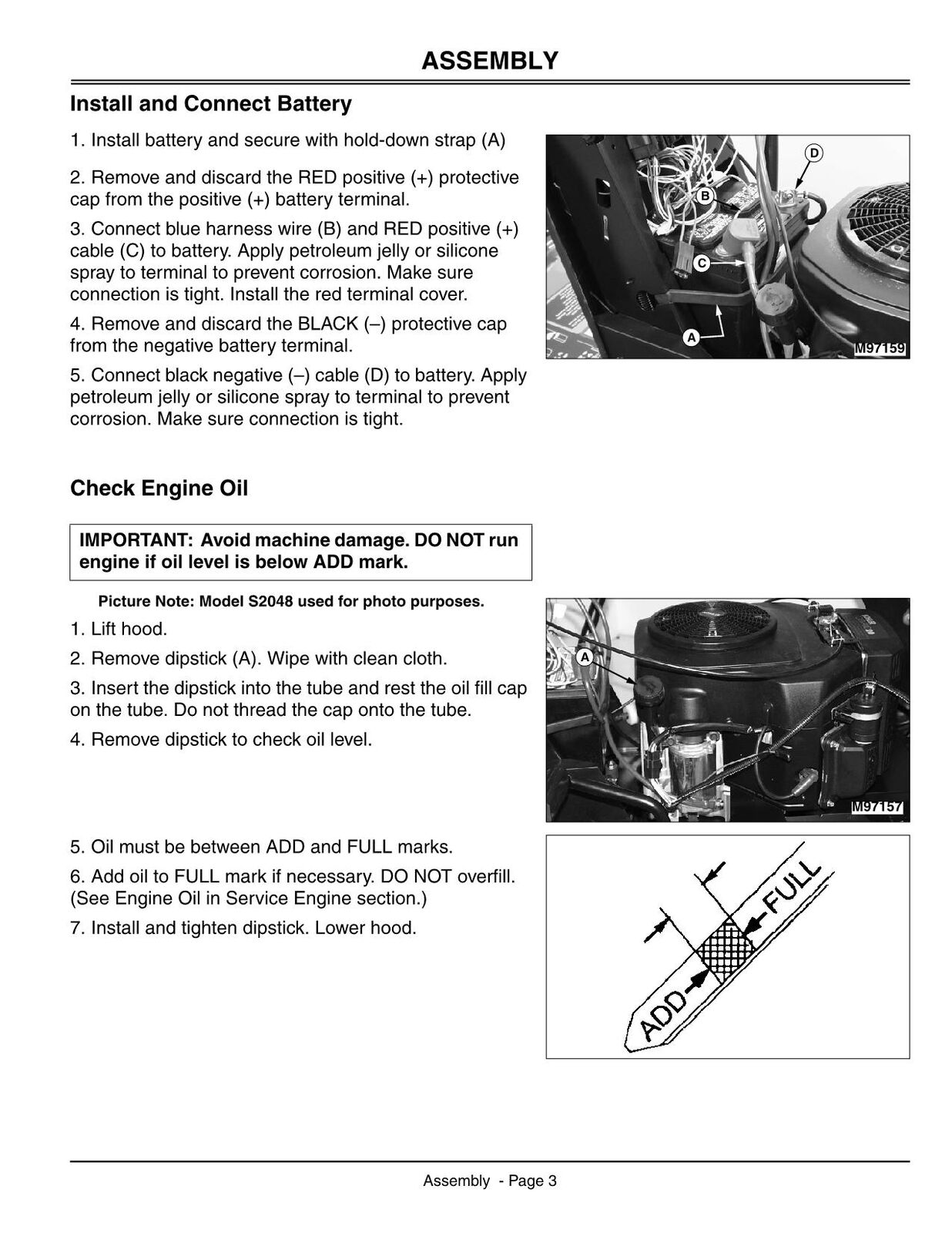 JOHN DEERE S2048 TRAKTOR-BETRIEBSHANDBUCH