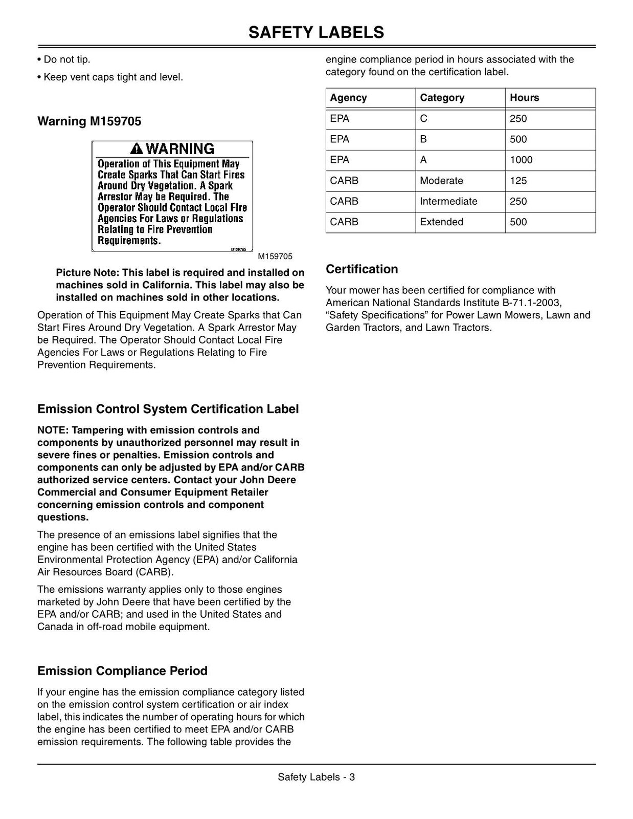 JOHN DEERE X700 X720 X724 X728 X729 TRACTOR OPERATORS MANUAL 3