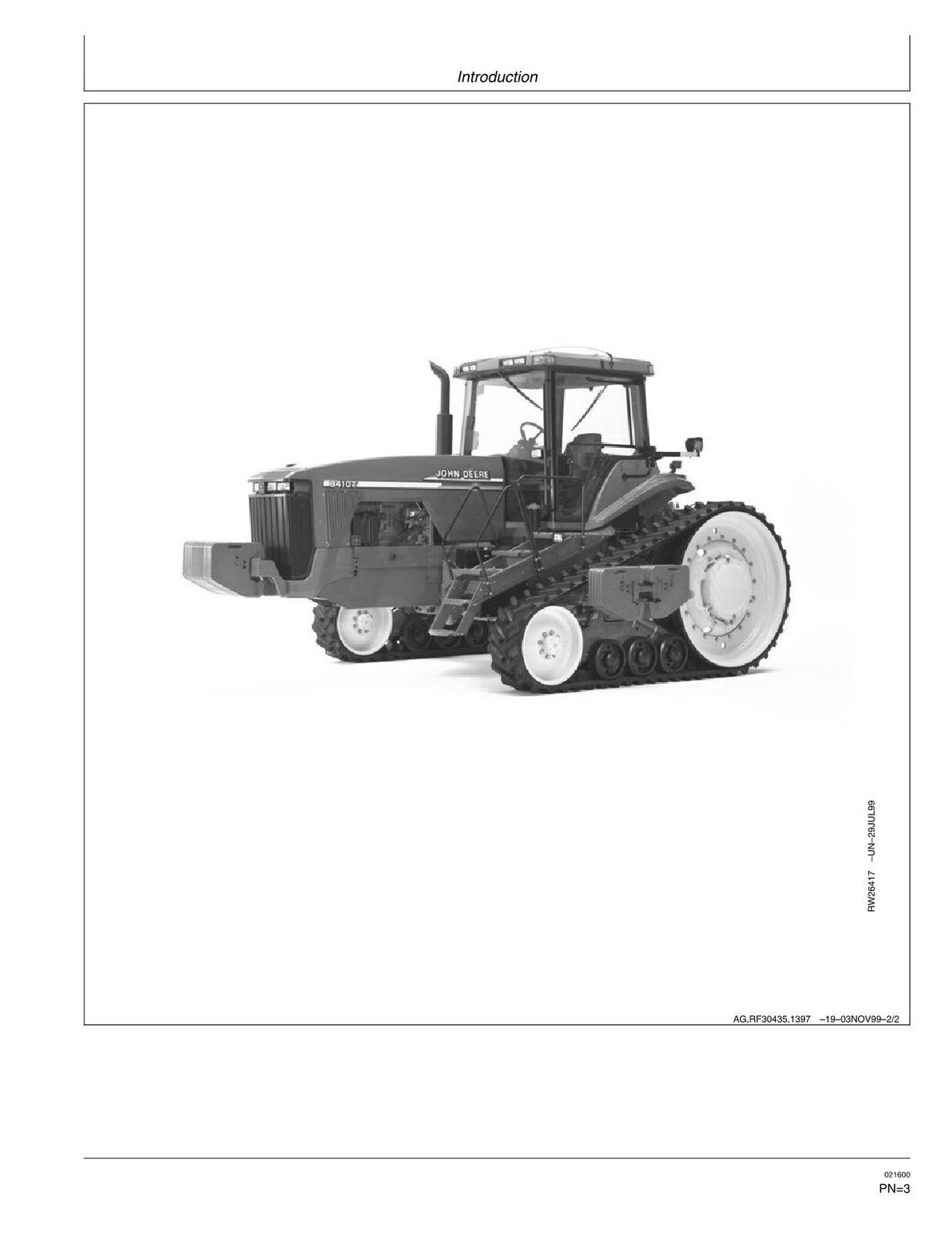 JOHN DEERE 8110T 8210T 8310T 8410T TRAKTOR-BETRIEBSHANDBUCH Nr. 1