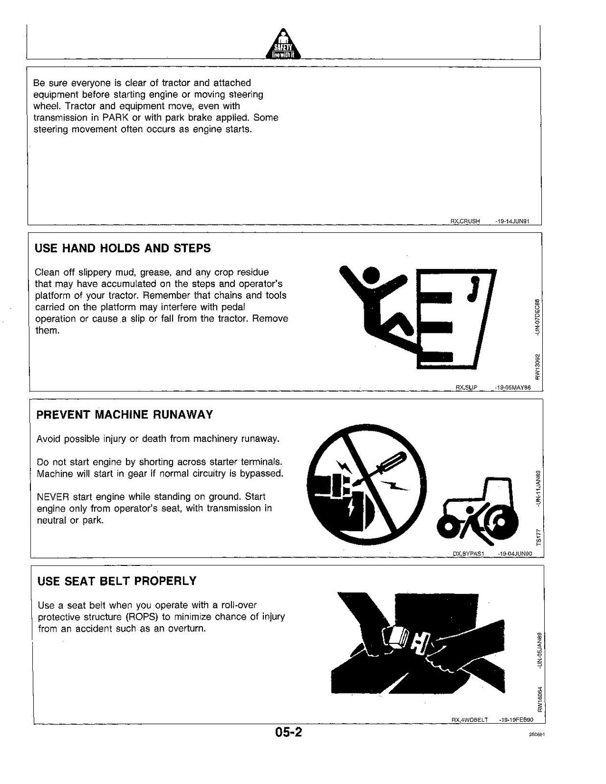 JOHN DEERE 8560 8760 8960 TRAKTOR-BETRIEBSHANDBUCH Nr. 3