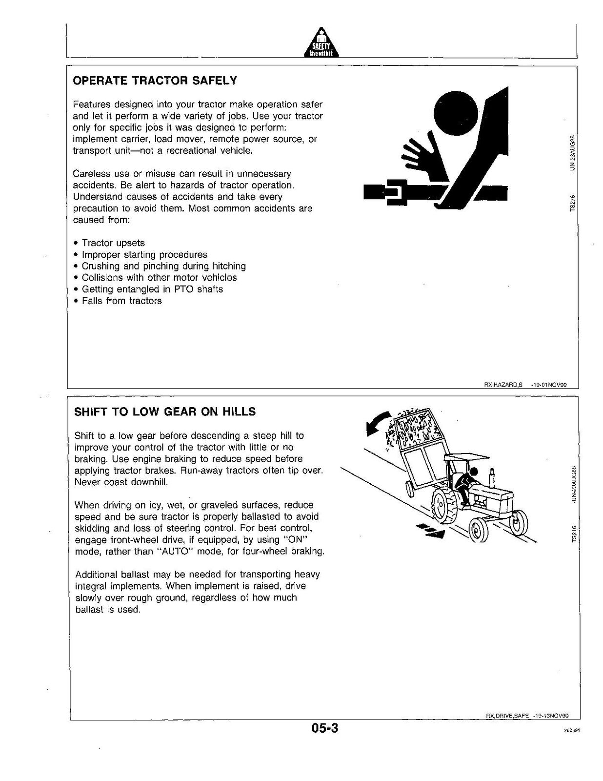 JOHN DEERE 8560 8760 8960 TRAKTOR-BETRIEBSHANDBUCH Nr. 3