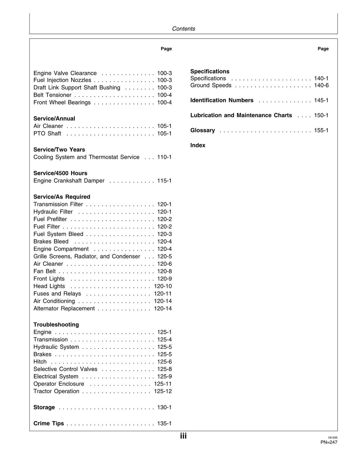 JOHN DEERE 7200 7400 TRACTOR OPERATORS MANUAL