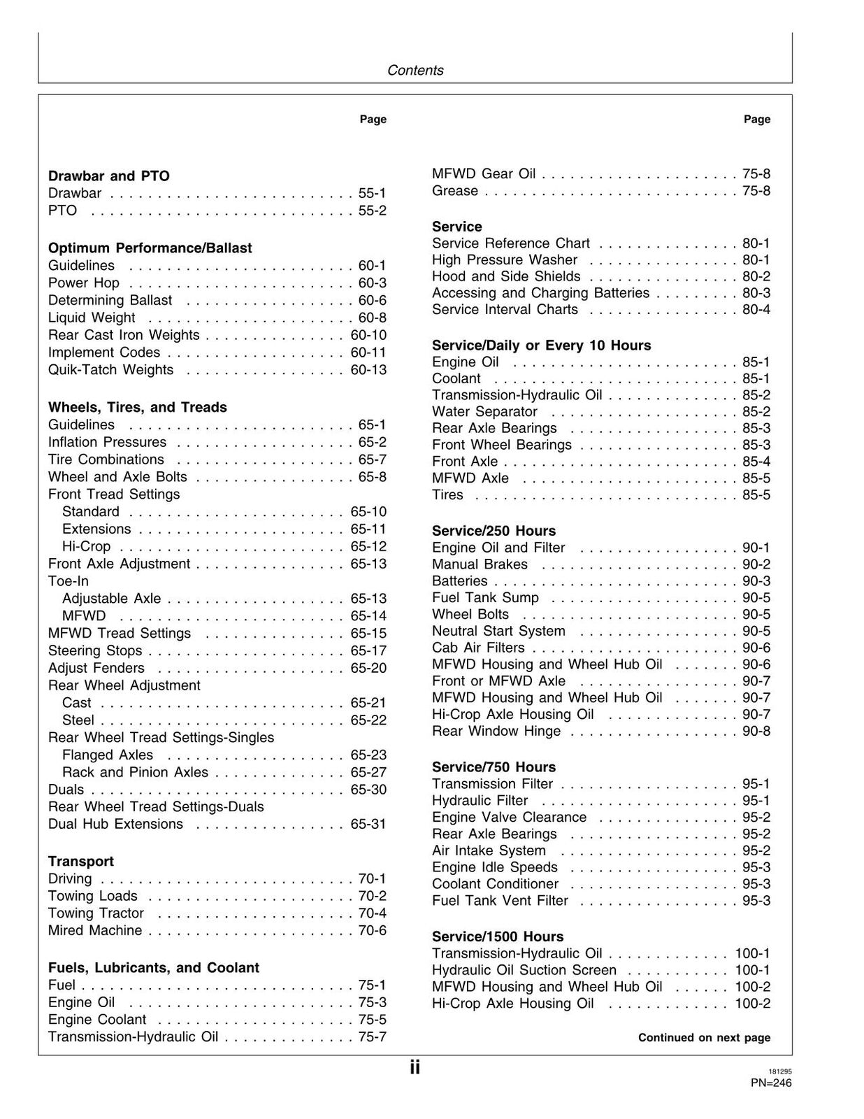 JOHN DEERE 7200 7400 TRACTOR OPERATORS MANUAL