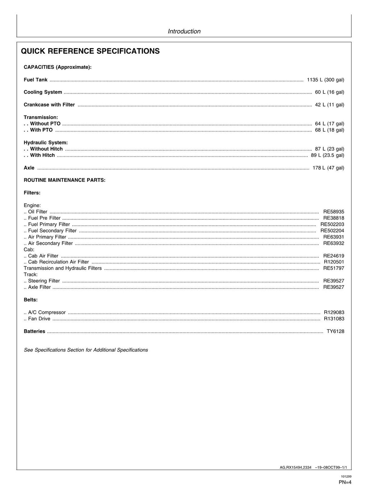 JOHN DEERE 9300T 9400T TRACTOR OPERATORS MANUAL #1