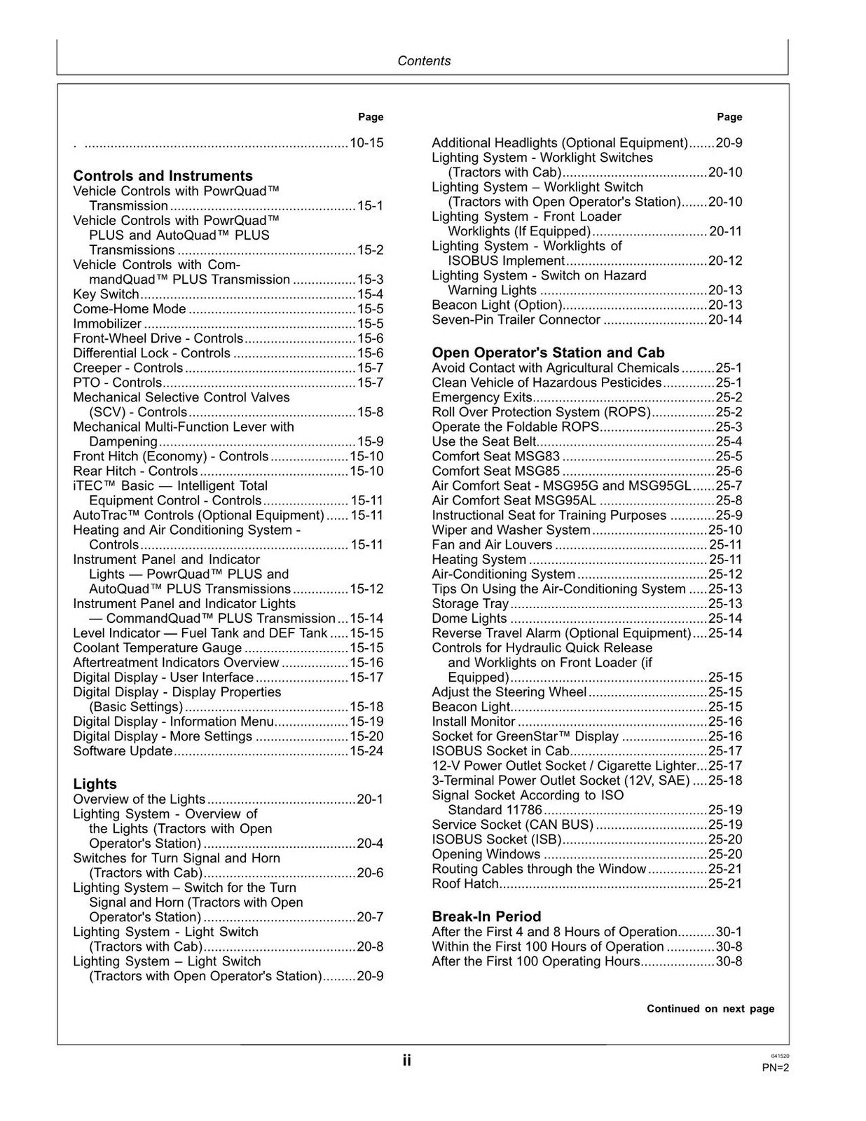 JOHN DEERE 6110M  6120M  6130M  6145M TRACTOR OPERATORS MANUAL #1