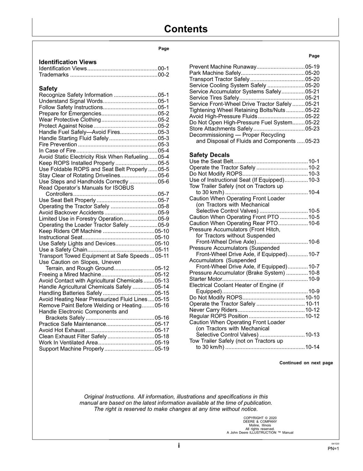 JOHN DEERE 6110M  6120M  6130M  6145M TRACTOR OPERATORS MANUAL #1