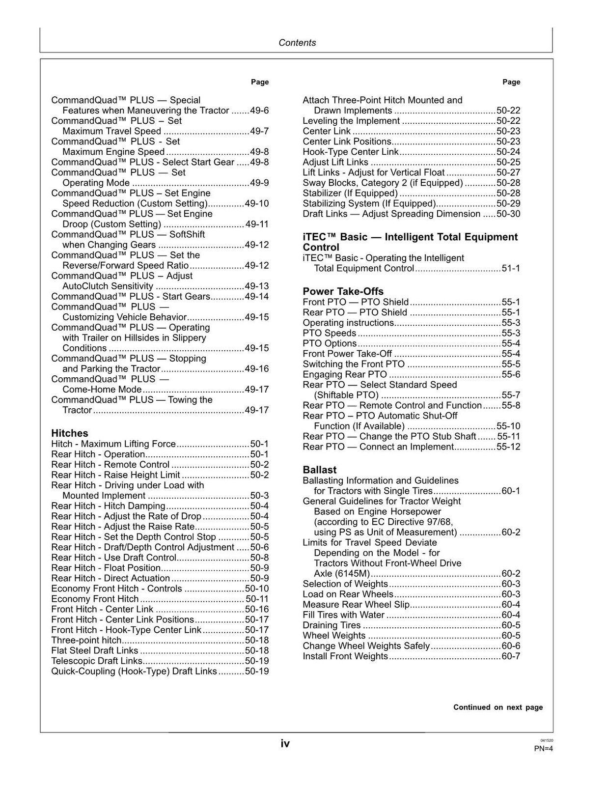 JOHN DEERE 6110M  6120M  6130M  6145M TRACTOR OPERATORS MANUAL #1