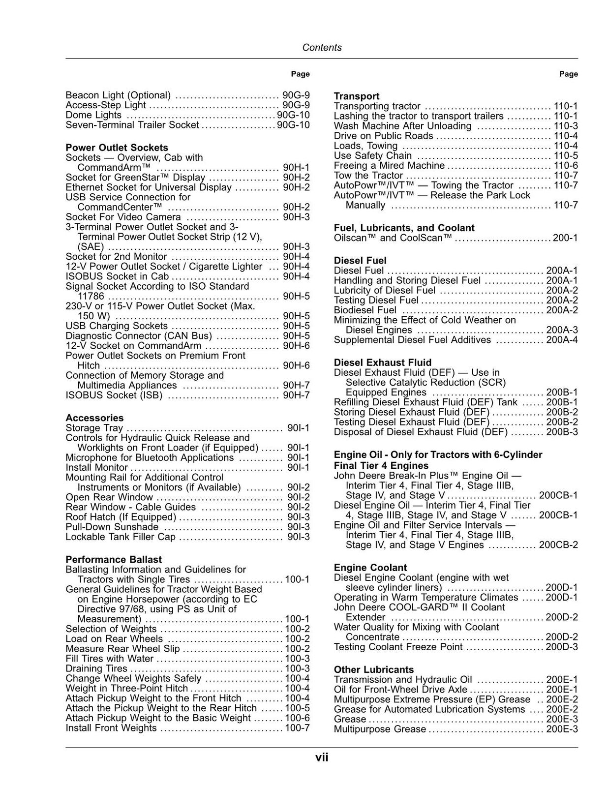 JOHN DEERE 6230R  6250R TRACTOR OPERATORS MANUAL