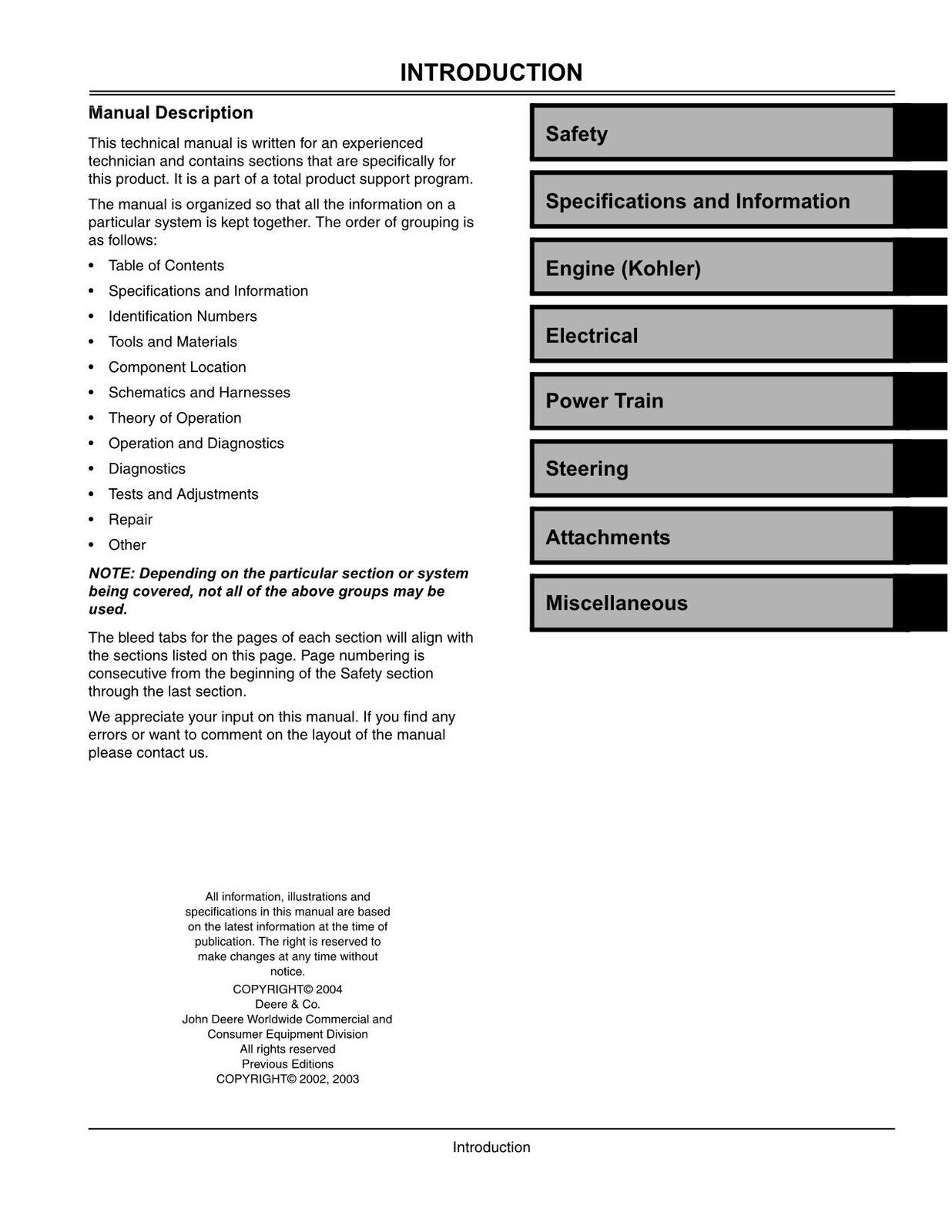 JOHN DEERE G100 G110 TRACTOR REPAIR SERVICE TECHNICAL MANUAL TM2020