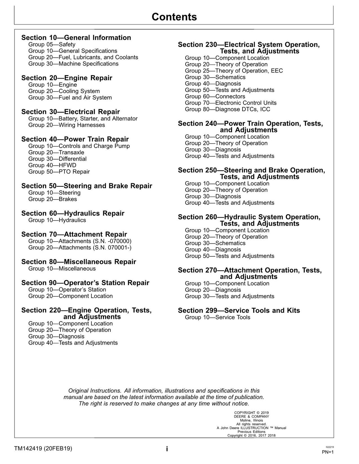 JOHN DEERE X750  X754  X758 TRACTOR SERVICE MANUAL #1