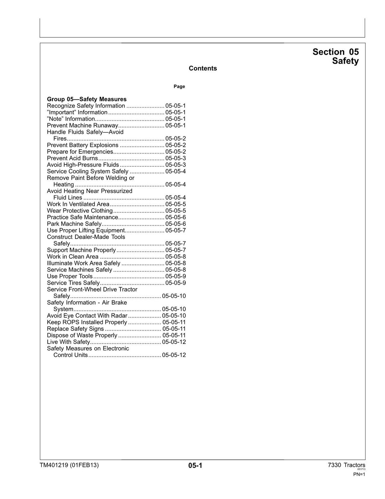 JOHN DEERE 7330 TRACTOR SERVICE MANUAL #2