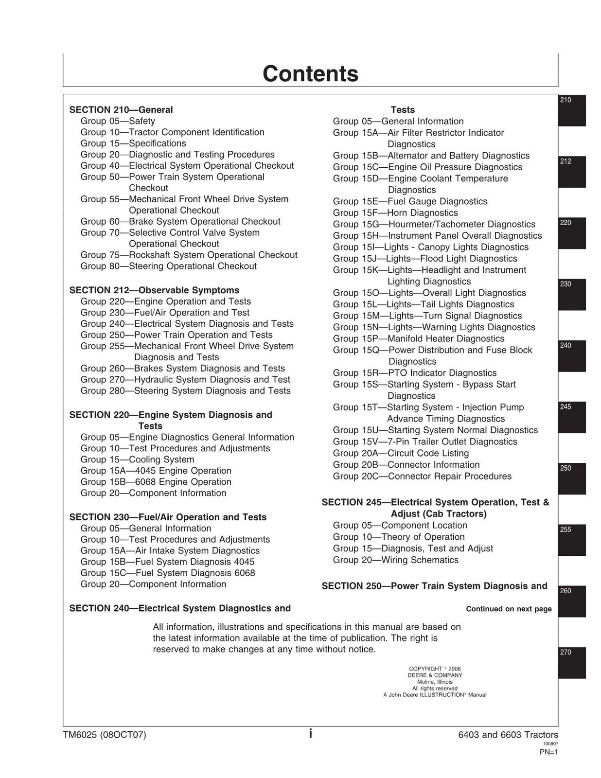 JOHN DEERE 6403 6603 TRACTOR SERVICE MANUAL #2