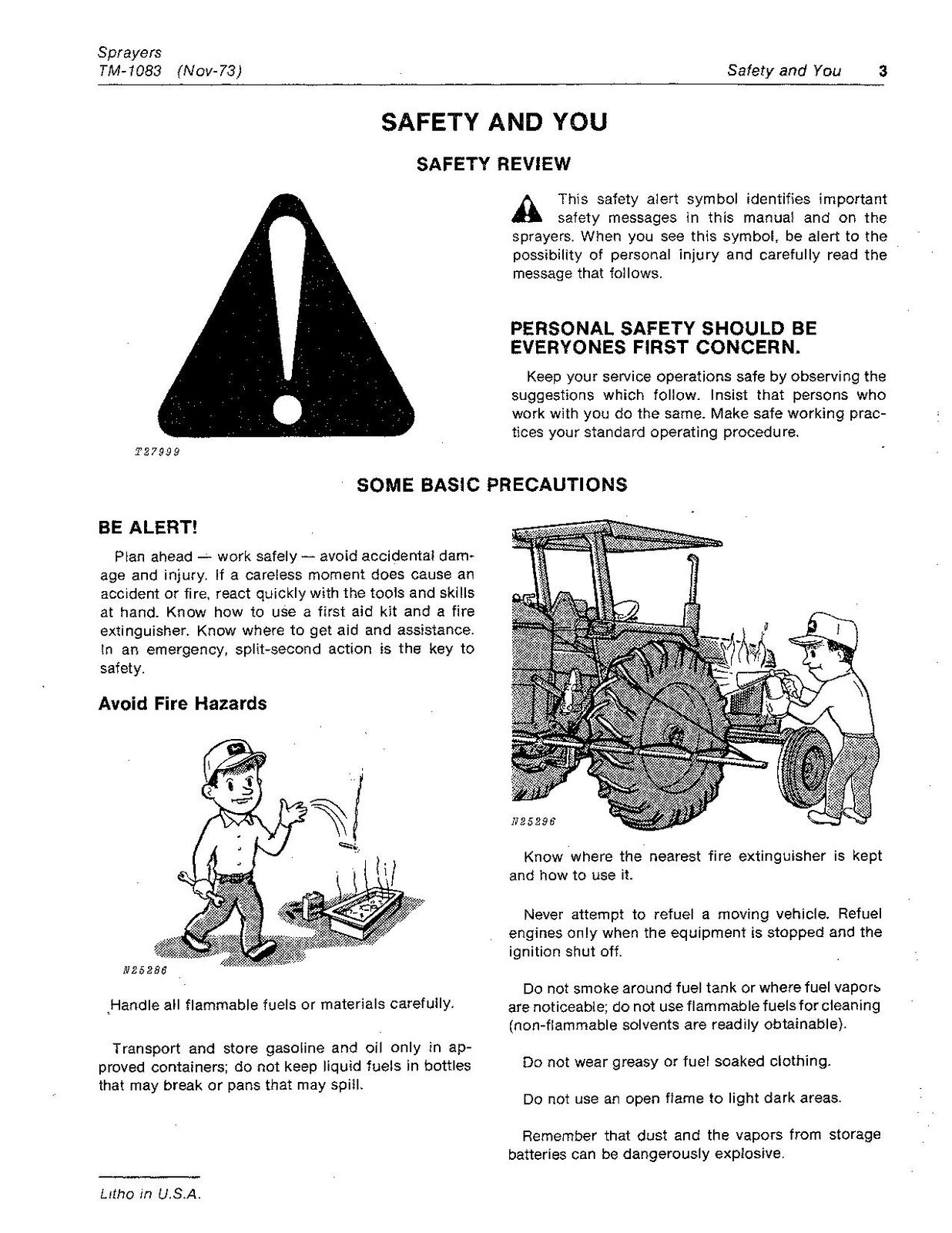 JOHN DEERE 25A 210 220 520 535 550 SPRÜHGERÄT SERVICEHANDBUCH