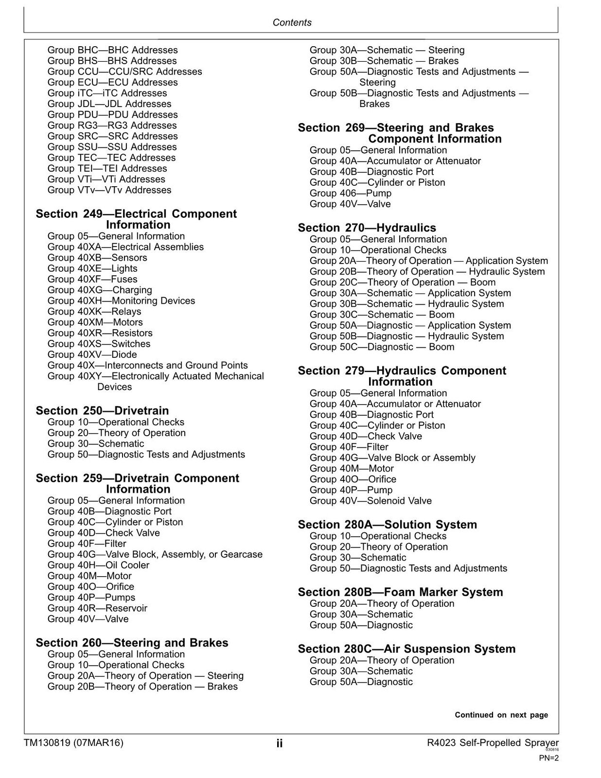 JOHN DEERE R4023 SPRÜHGERÄT SERVICEHANDBUCH