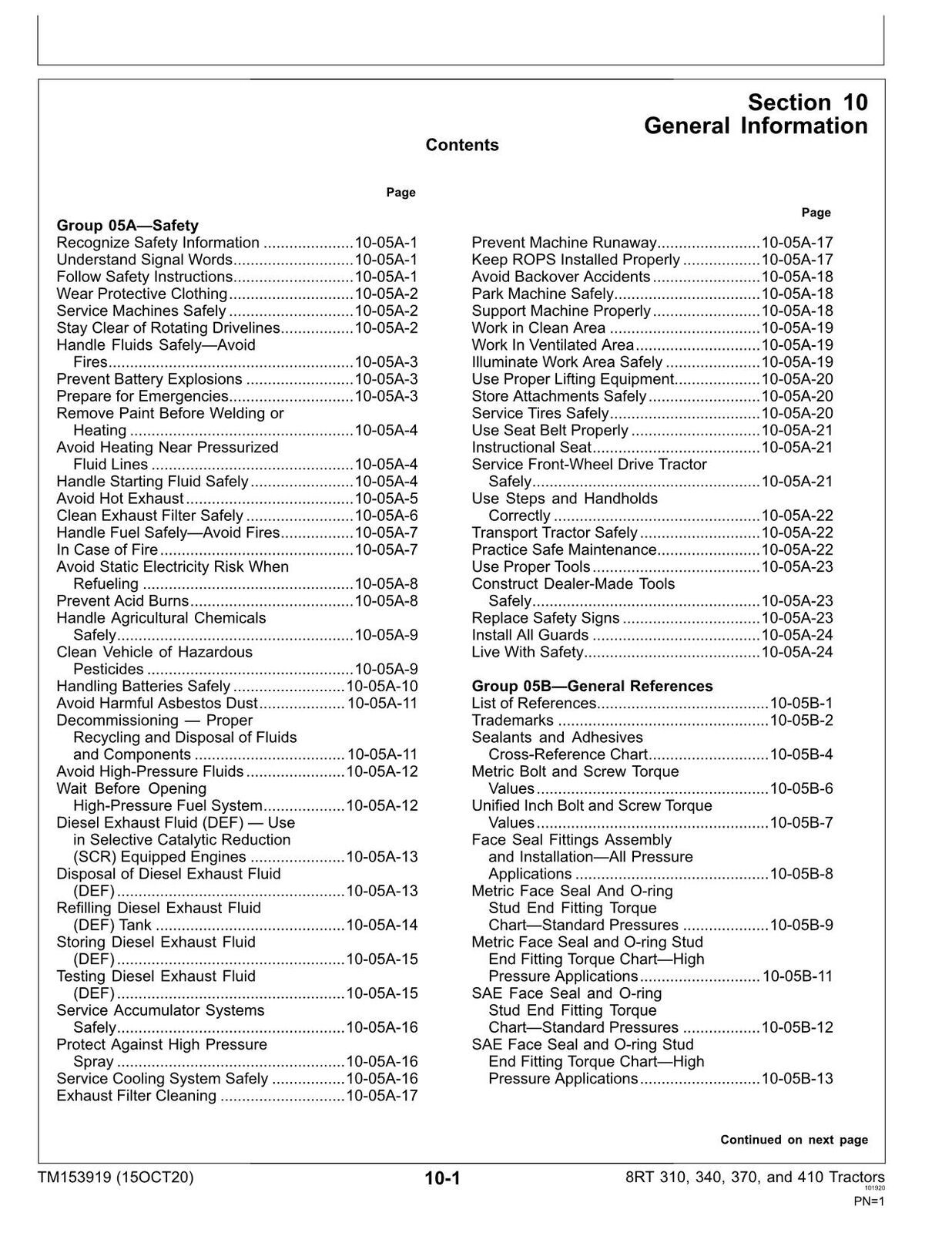 JOHN DEERE 8RT 310 340 370 410 TRACTOR REPAIR SERVICE MANUAL