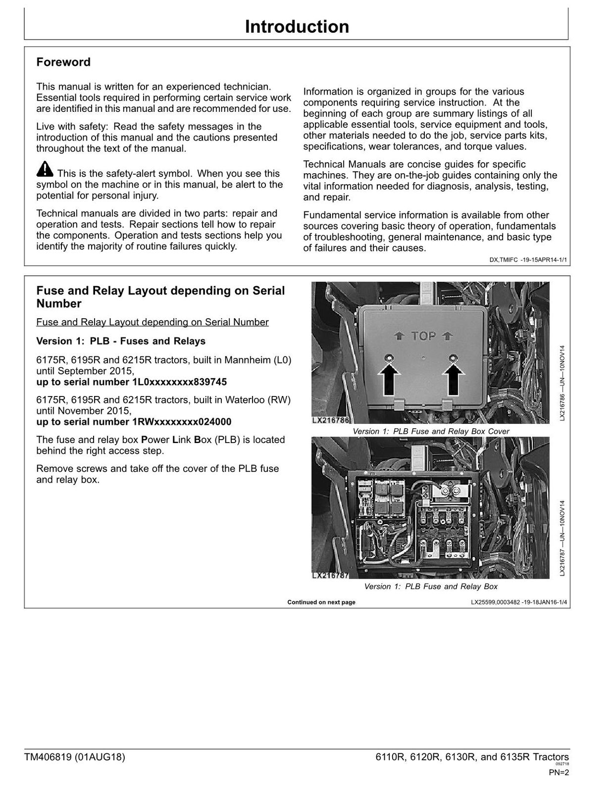 JOHN DEERE 6110R 6120R 6130R 6135R TRACTOR REPAIR SERVICE MANUAL #2