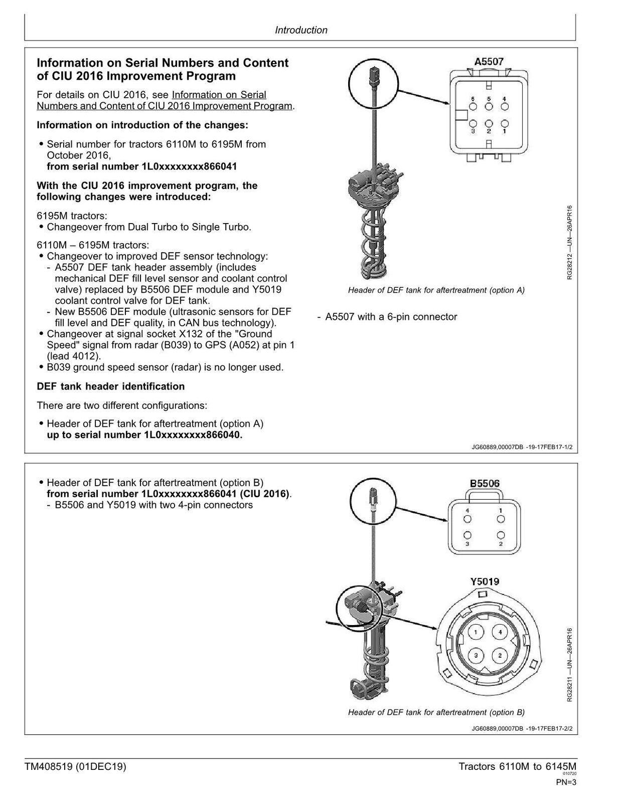 JOHN DEERE 6110M 6120M 6130M 6135M 6140M 6145M TRACTOR REPAIR SERVICE MANUAL