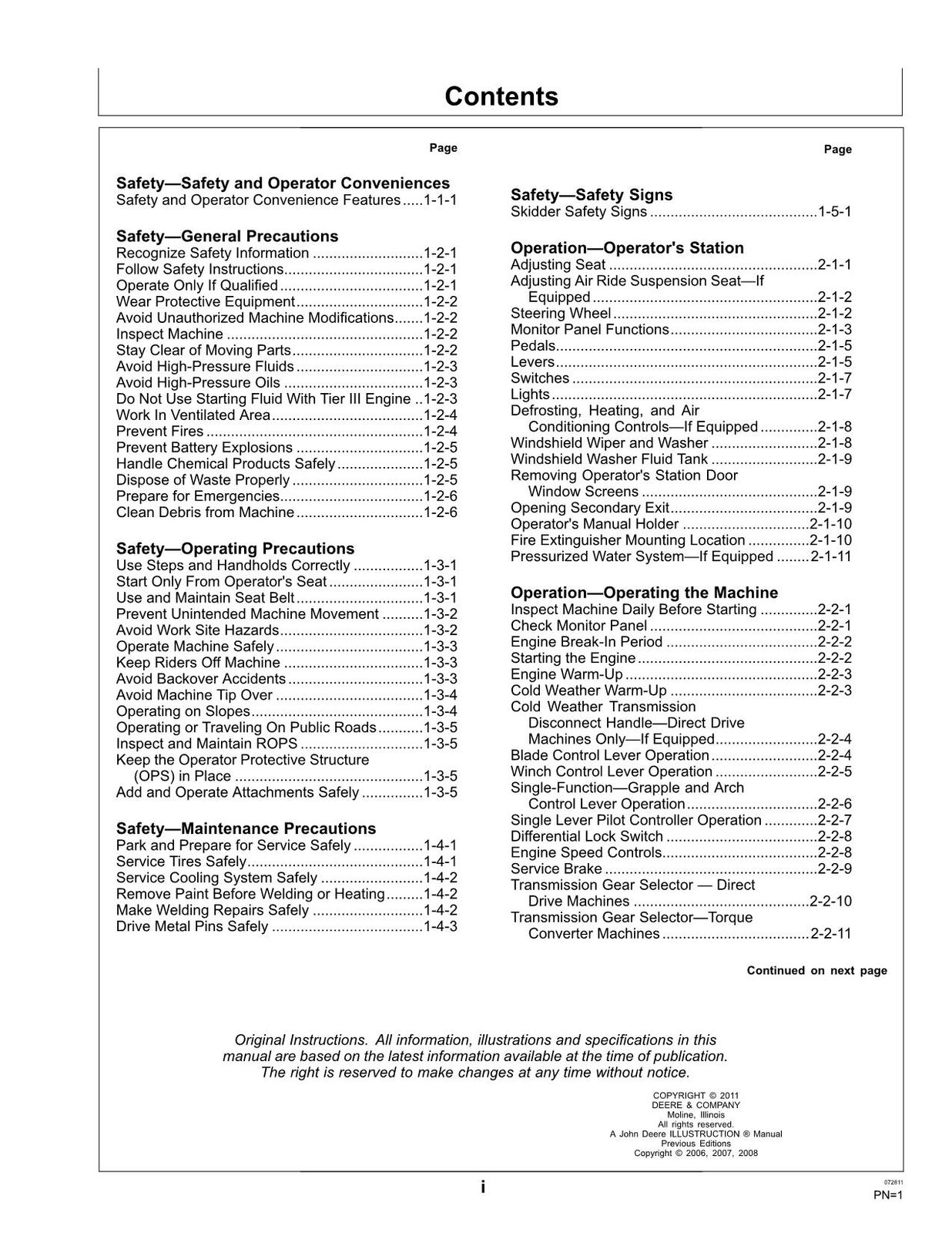 MANUEL D'UTILISATION DU DÉBUSQUEUR JOHN DEERE 640GIII 648GIII 460D 