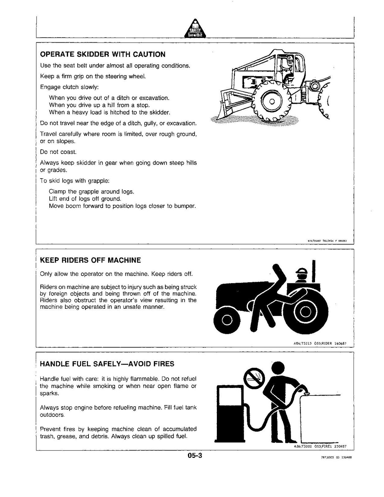 JOHN DEERE 540D 548D SKIDDER OPERATORS MANUAL