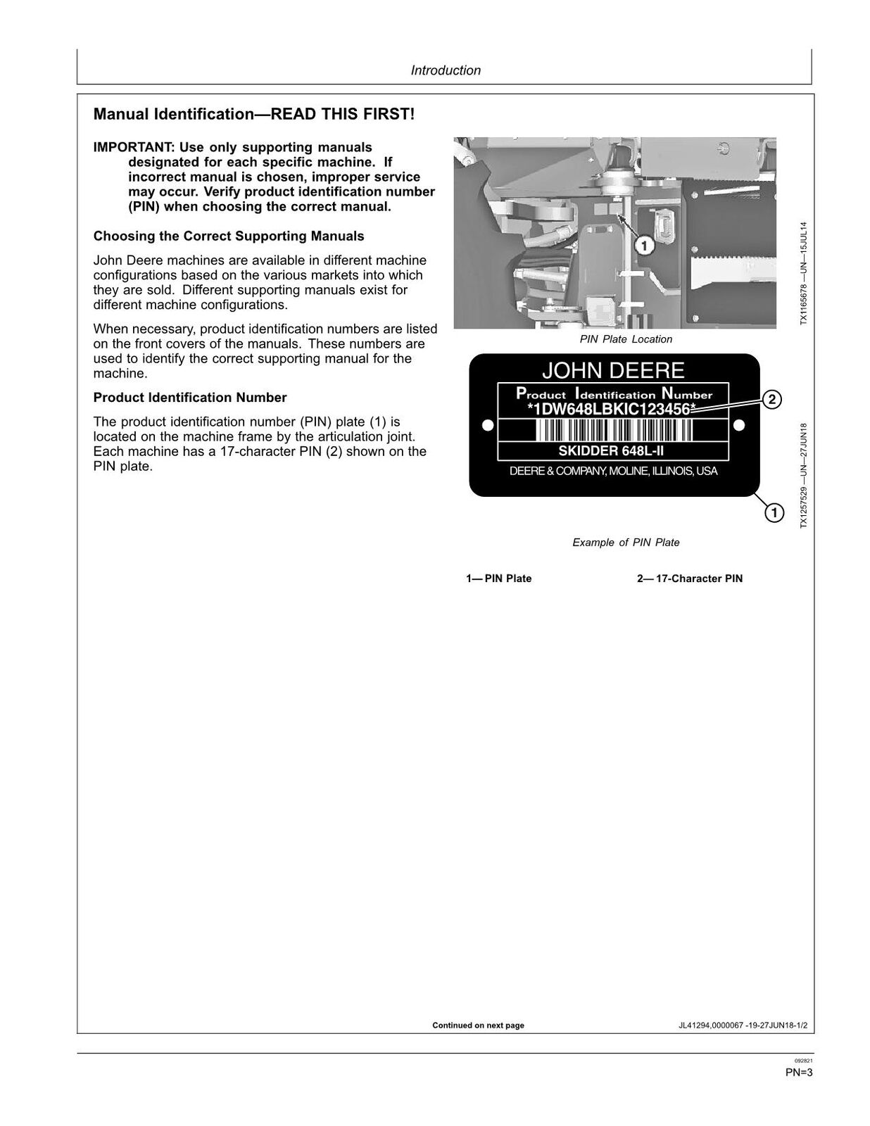 JOHN DEERE 640L-II 648L-II 748L-II 848L-II 948L-II SKIDDER-BETRIEBSHANDBUCH Nr. 1 