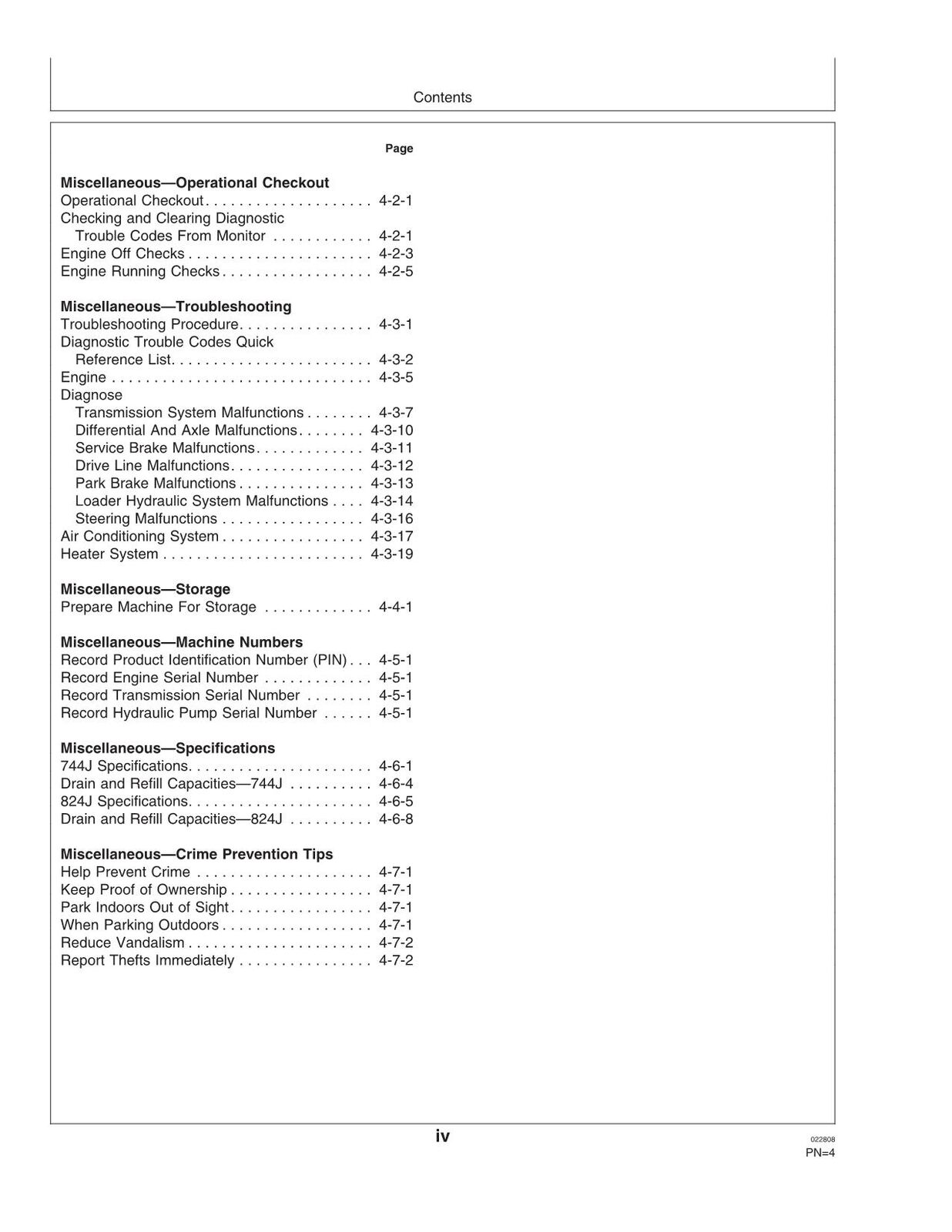 JOHN DEERE 744J 824J LOADER OPERATORS MANUAL #2