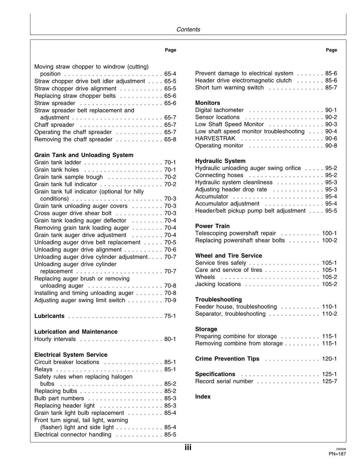 JOHN DEERE 9501 MÄHDRESCHER-BETRIEBSHANDBUCH 