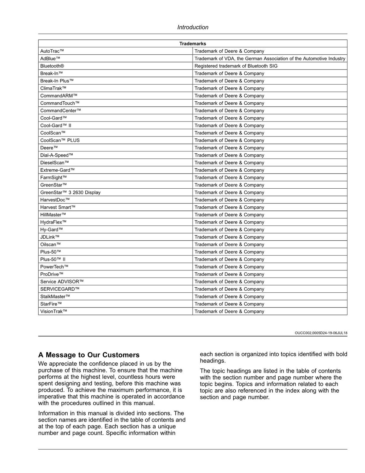 JOHN DEERE T670 MÄHDRESCHER-BETRIEBSHANDBUCH NR. 3 