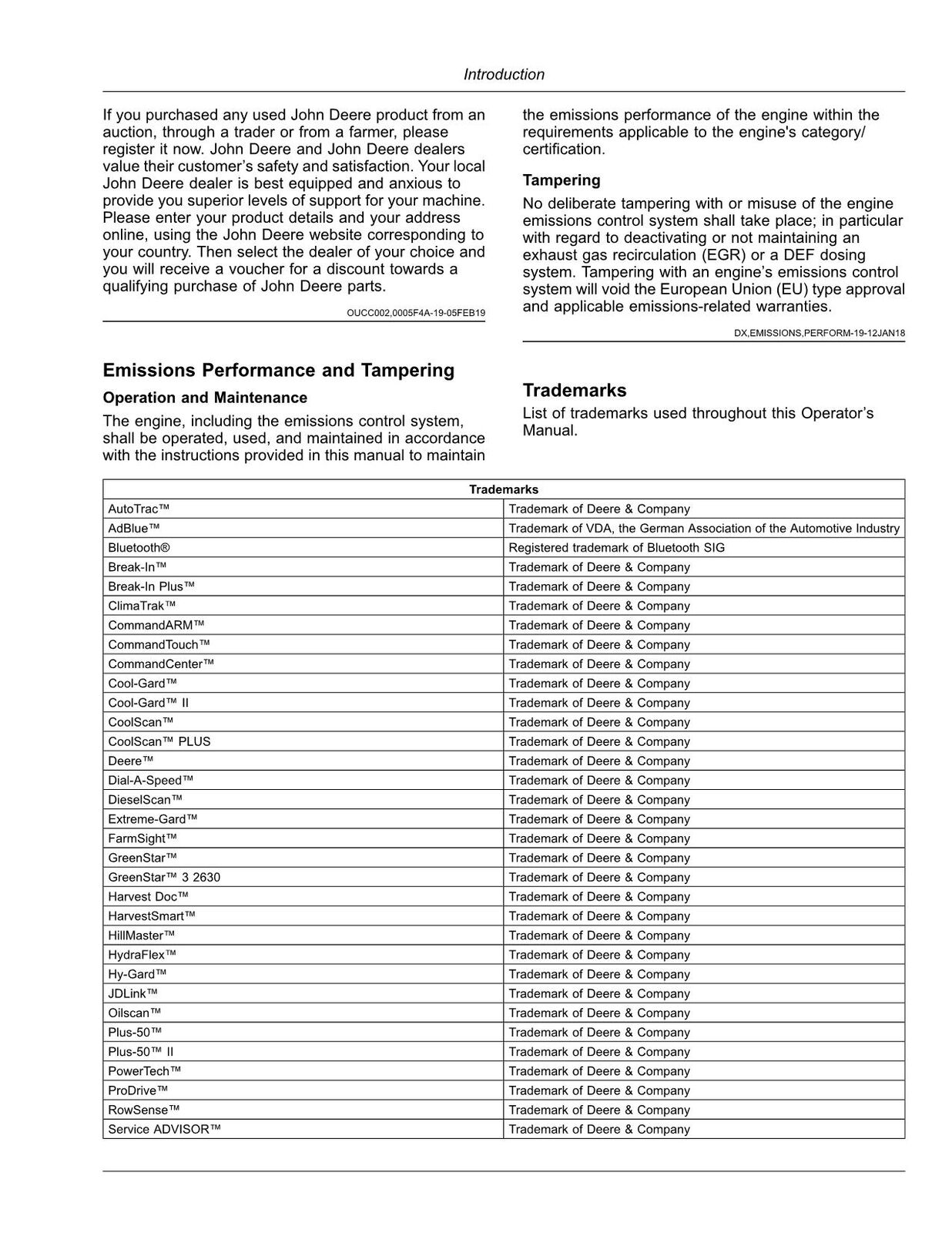 JOHN DEERE T670 COMBINE OPERATORS MANUAL #4