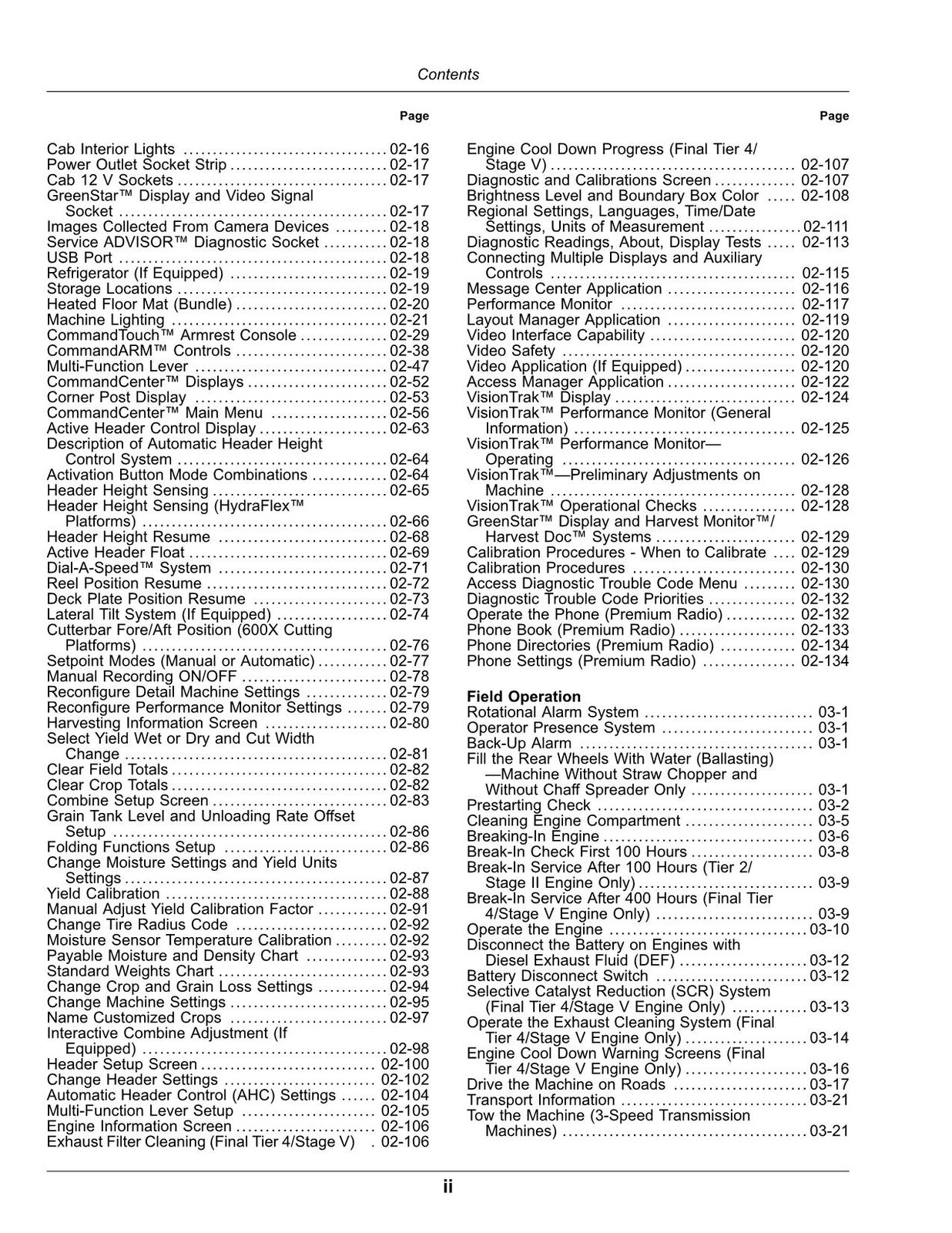 JOHN DEERE T670 COMBINE OPERATORS MANUAL #4