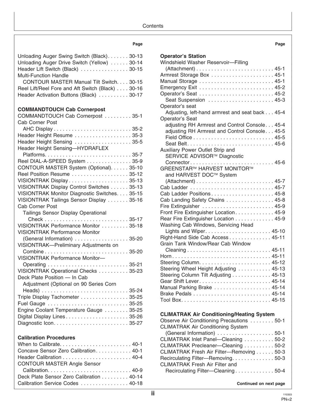 JOHN DEERE 9560 9660 MÄHDRESCHER-BETRIEBSHANDBUCH 