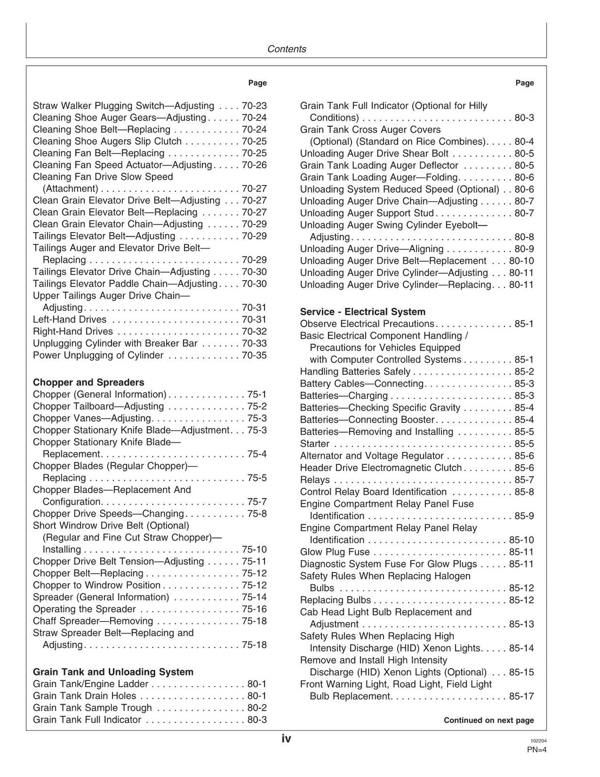 JOHN DEERE 9560  COMBINE OPERATORS MANUAL #2