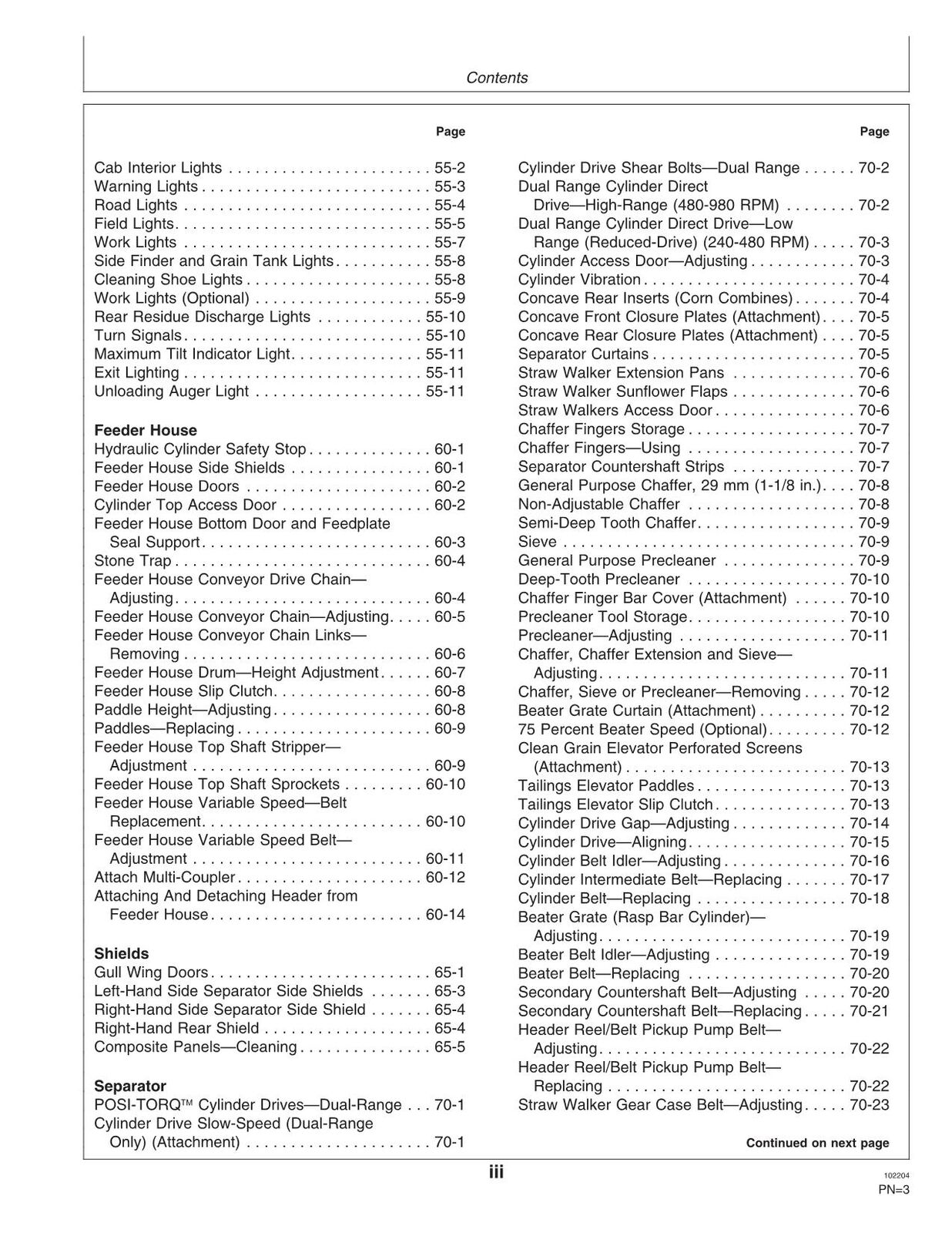 JOHN DEERE 9560  COMBINE OPERATORS MANUAL #2