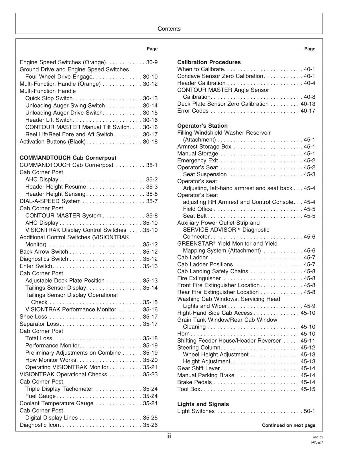 JOHN DEERE 9650 9750 STS  COMBINE OPERATORS MANUAL #4