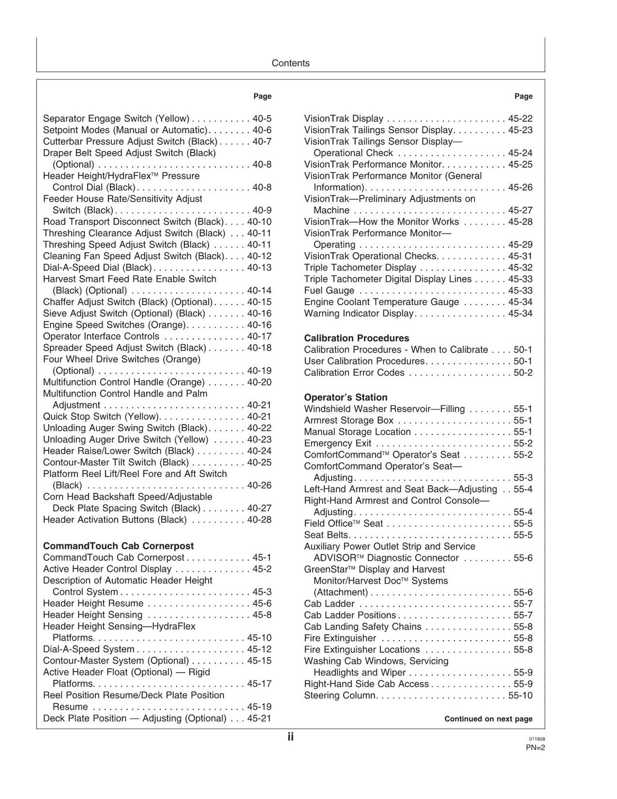 JOHN DEERE 9570 STS  COMBINE OPERATORS MANUAL #4