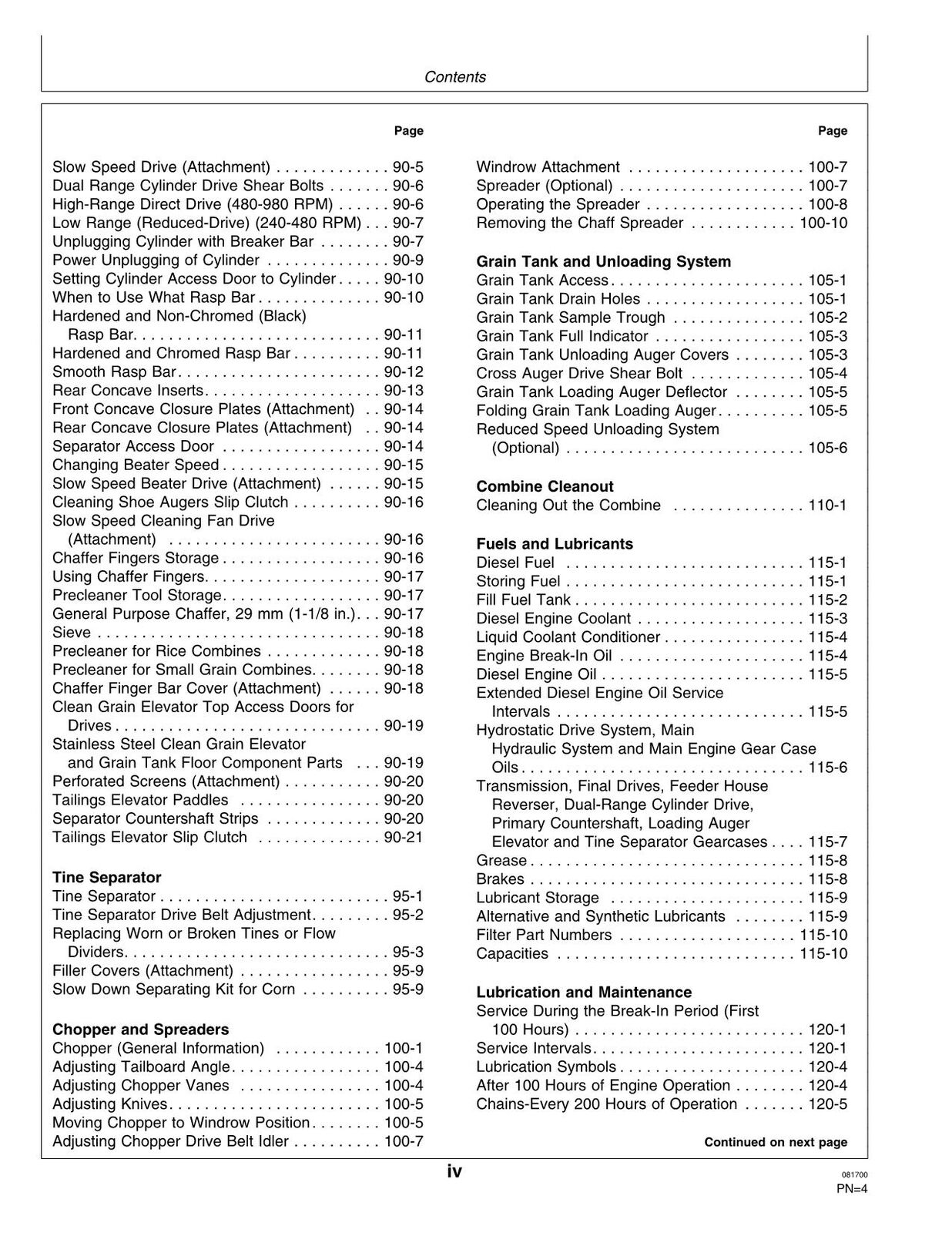 JOHN DEERE 9650 STS MÄHDRESCHER-BETRIEBSHANDBUCH NR. 2 