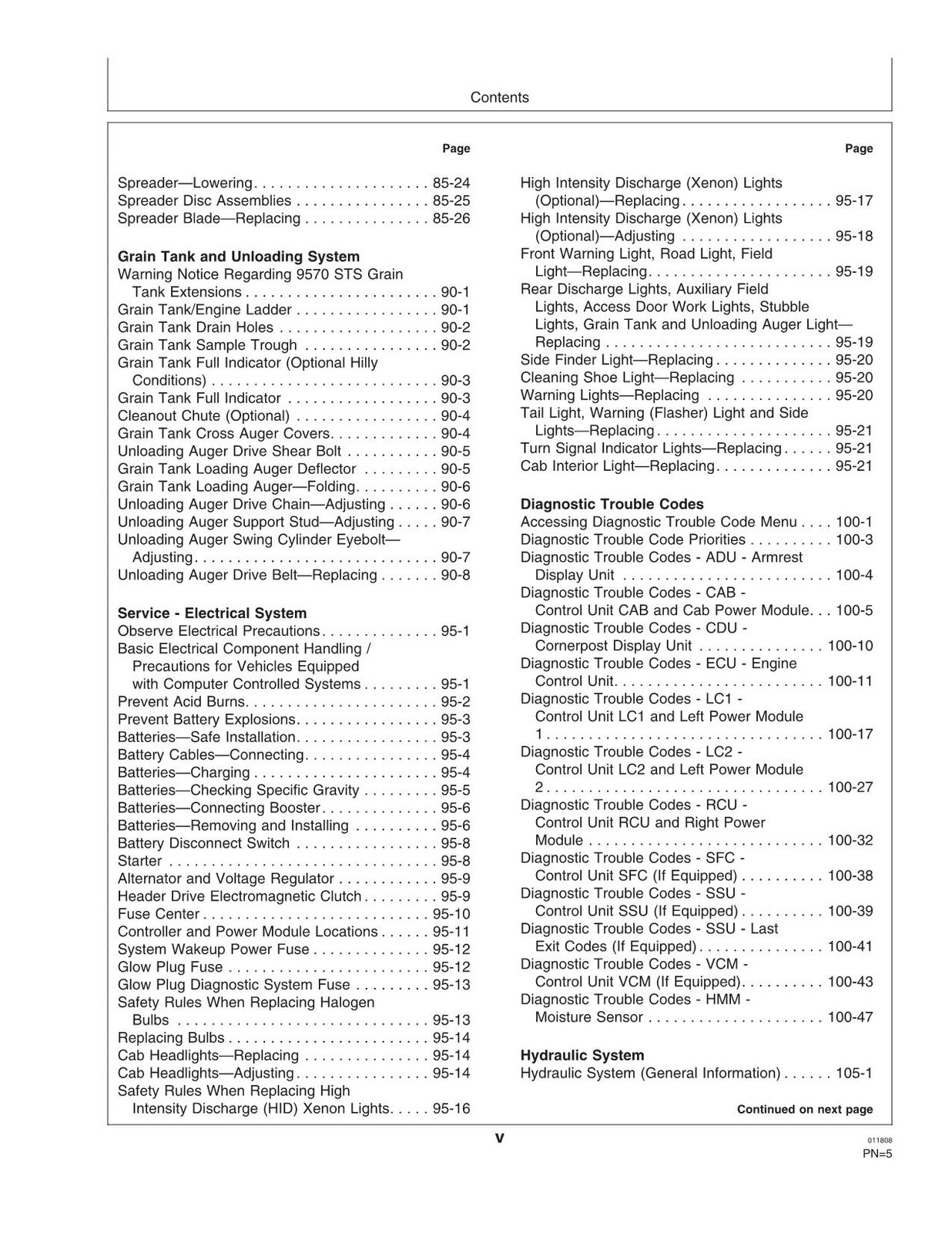 JOHN DEERE 9570 STS  COMBINE OPERATORS MANUAL #4