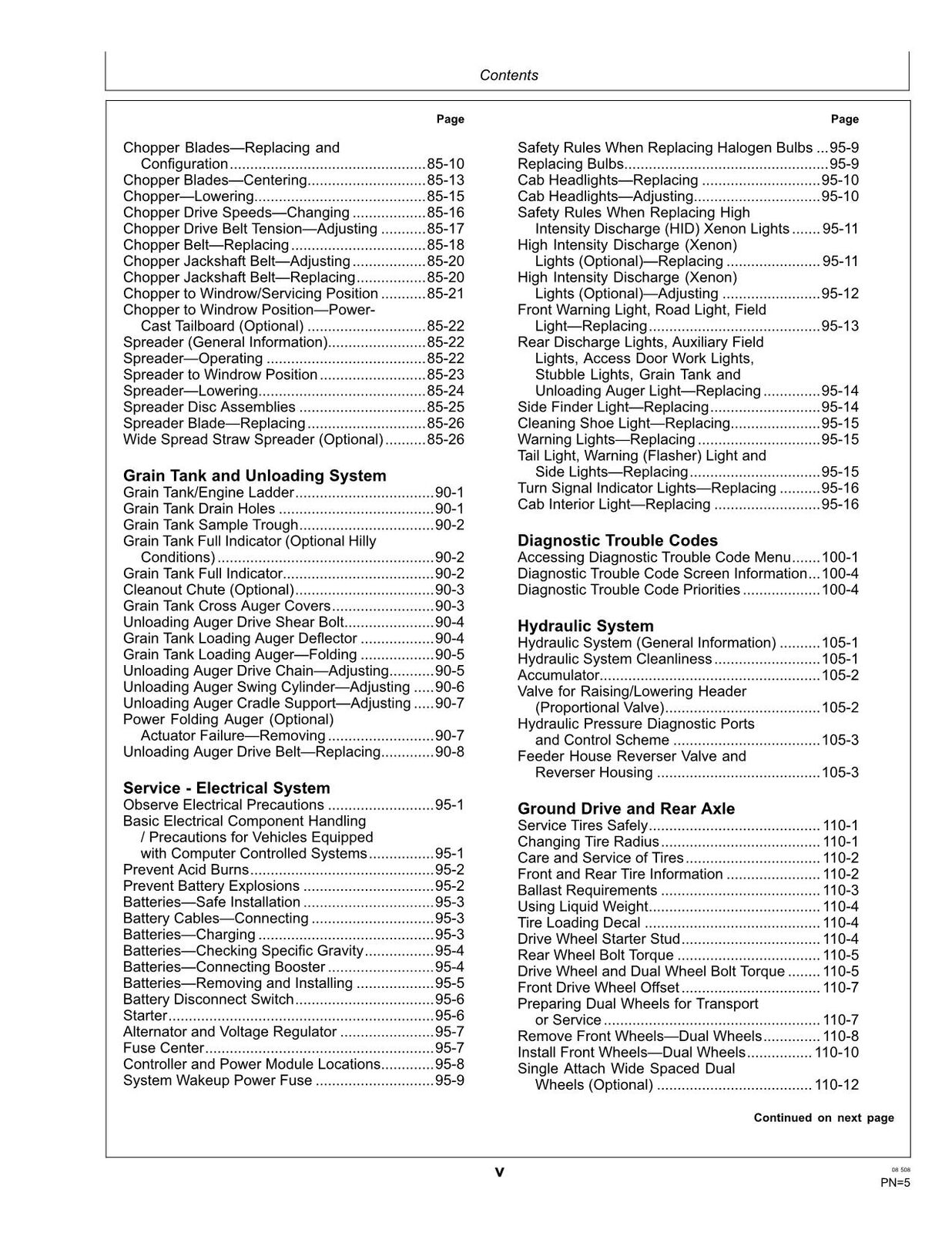 JOHN DEERE 9870 STS MÄHDRESCHER-BETRIEBSHANDBUCH Nr. 2 