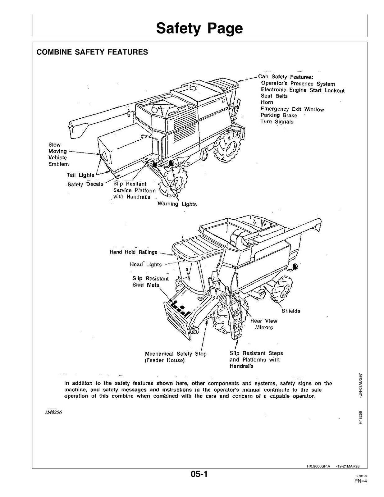 JOHN DEERE 9510 COMBINE OPERATORS MANUAL