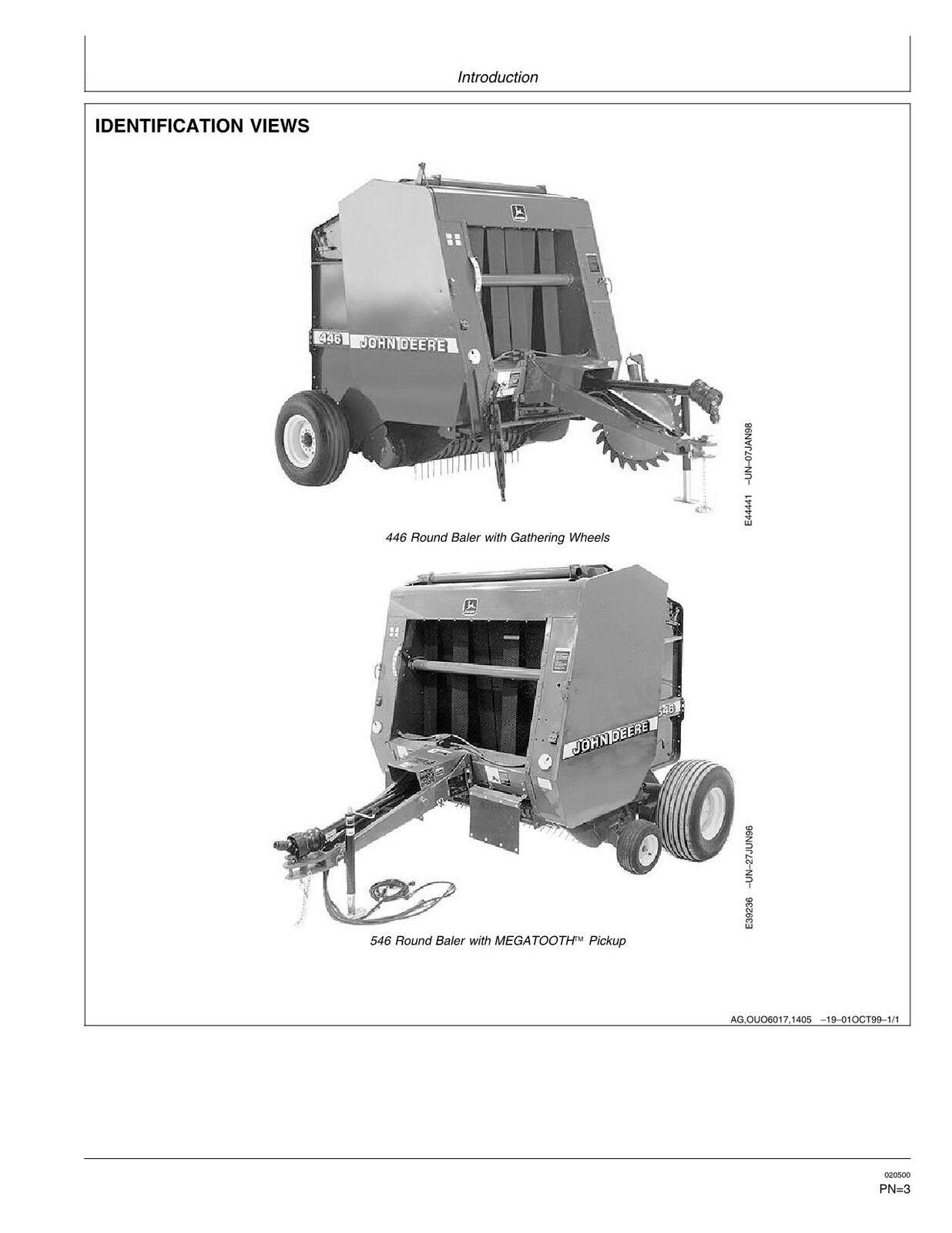 MANUEL D'UTILISATION DE LA PRESSE À PRESSES JOHN DEERE 446 546 