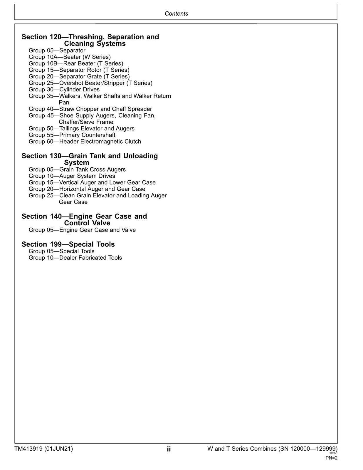 JOHN DEERE W540 W550 W650 W660 T550 T560 T66 COMBINE REPAIR SERVICE MANUAL