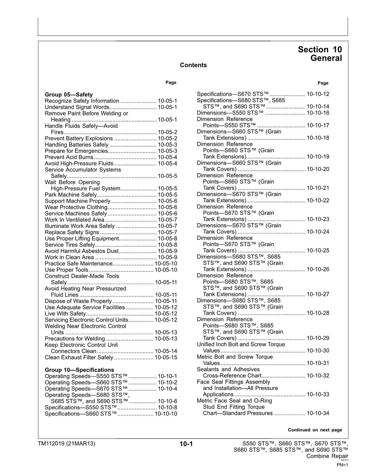 JOHN DEERE S670 S680 S550 S685 MÄHDRESCHER REPARATUR-SERVICEHANDBUCH