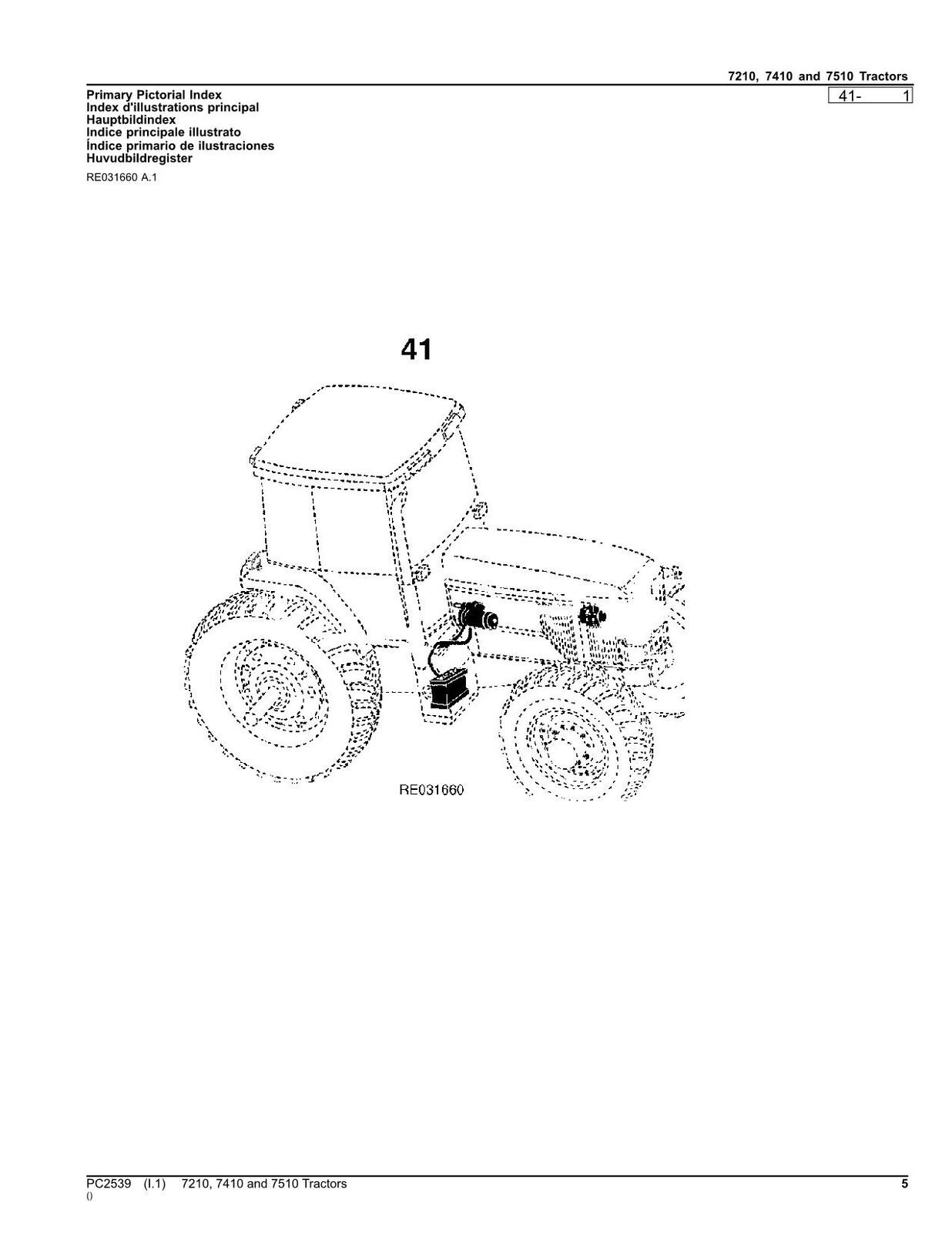 MANUEL DU CATALOGUE DES PIÈCES DE RECHANGE POUR TRACTEUR JOHN DEERE 7210 7410 7510 