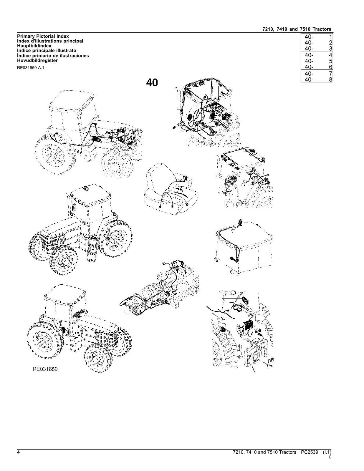 MANUEL DU CATALOGUE DES PIÈCES DE RECHANGE POUR TRACTEUR JOHN DEERE 7210 7410 7510 