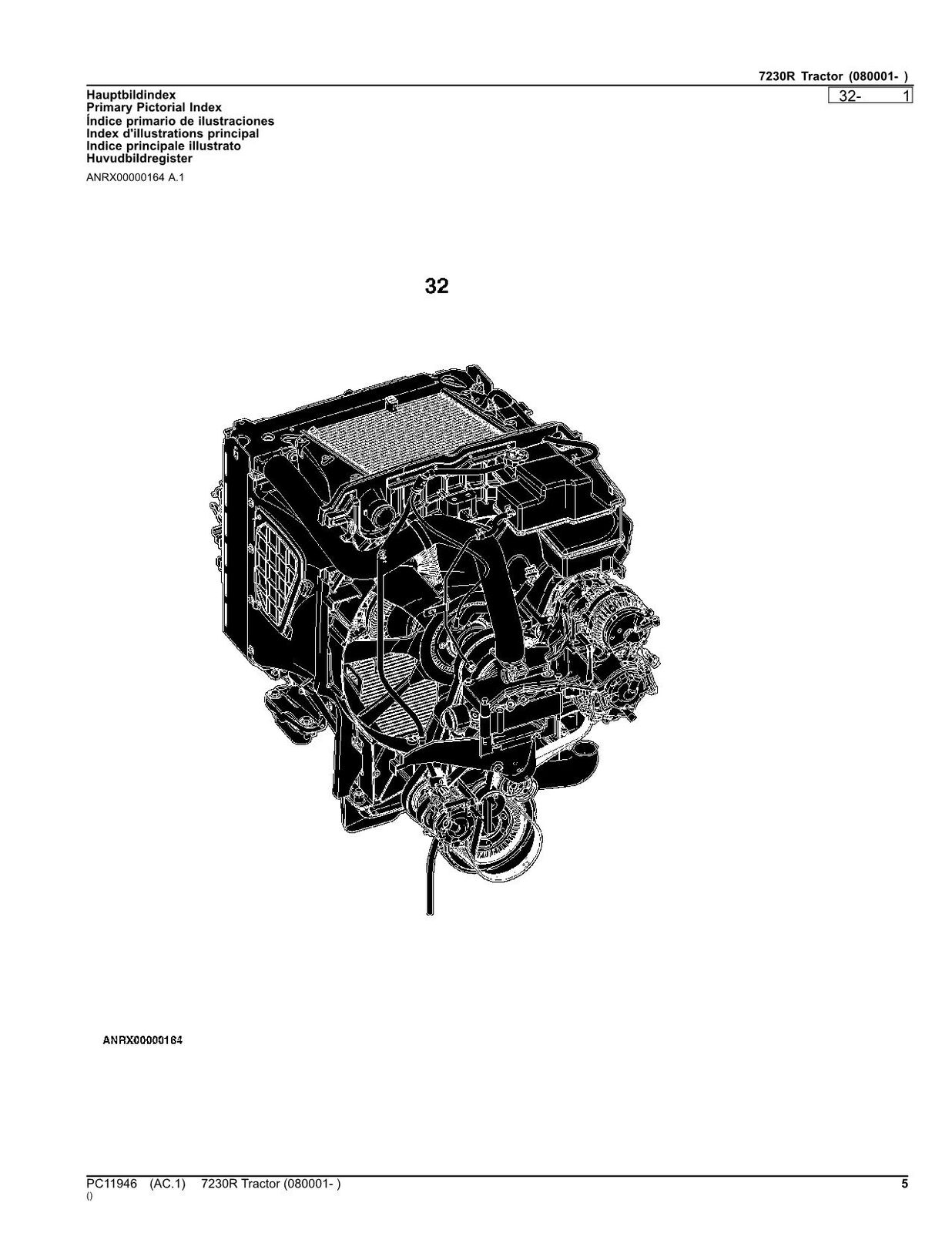 JOHN DEERE 7230R TRAKTOR-TEILEKATALOGHANDBUCH Nr. 2 