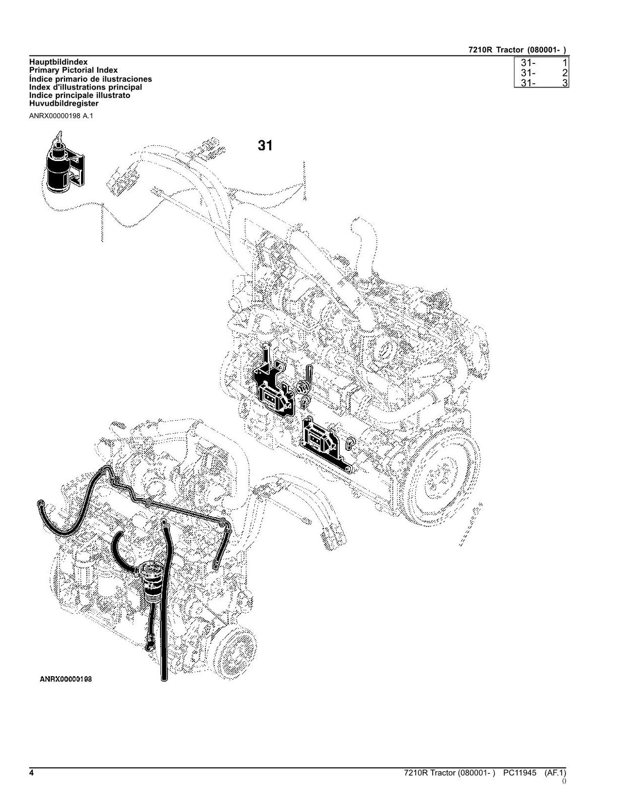 JOHN DEERE 7210R TRAKTOR-TEILEKATALOGHANDBUCH 