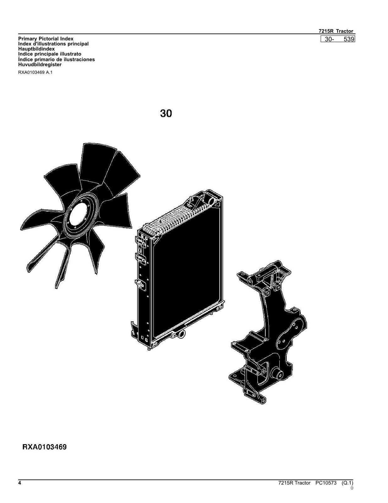 JOHN DEERE 7215R TRACTOR PARTS CATALOG MANUAL