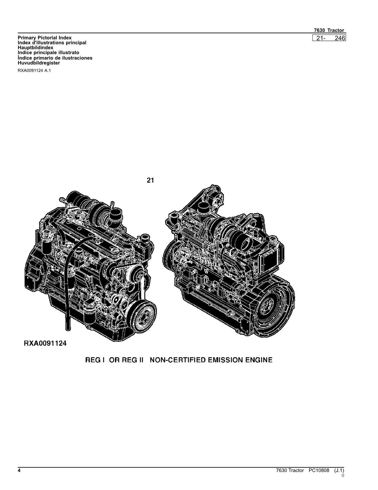 MANUEL DU CATALOGUE DES PIÈCES DU TRACTEUR JOHN DEERE 7630 