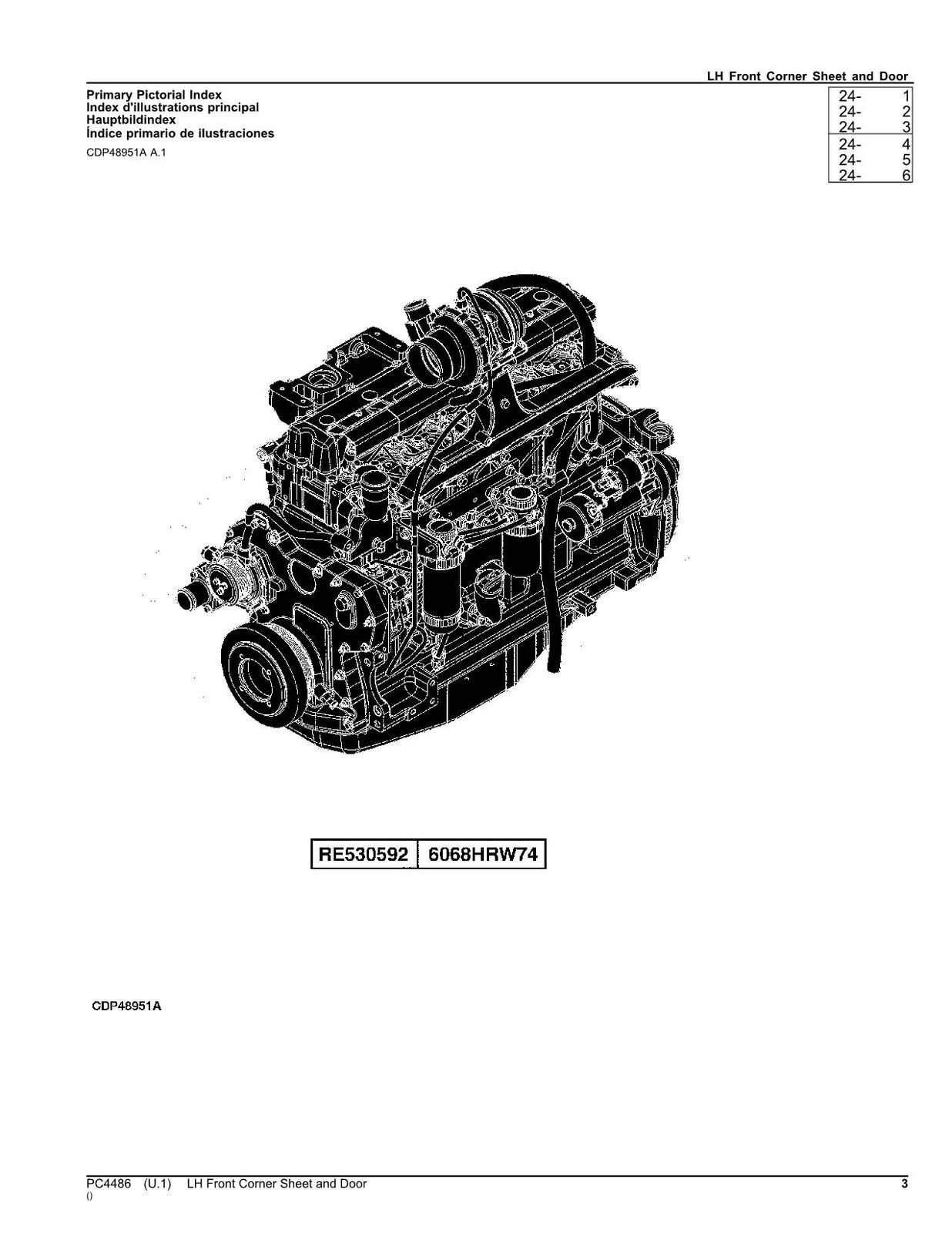 JOHN DEERE 7330 TRACTOR PARTS CATALOG MANUAL #1